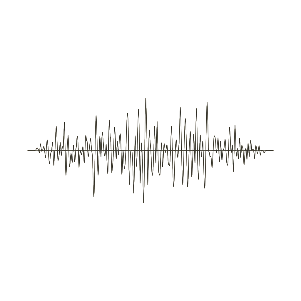 Wireframe of a video editing timeline with an audio waveform